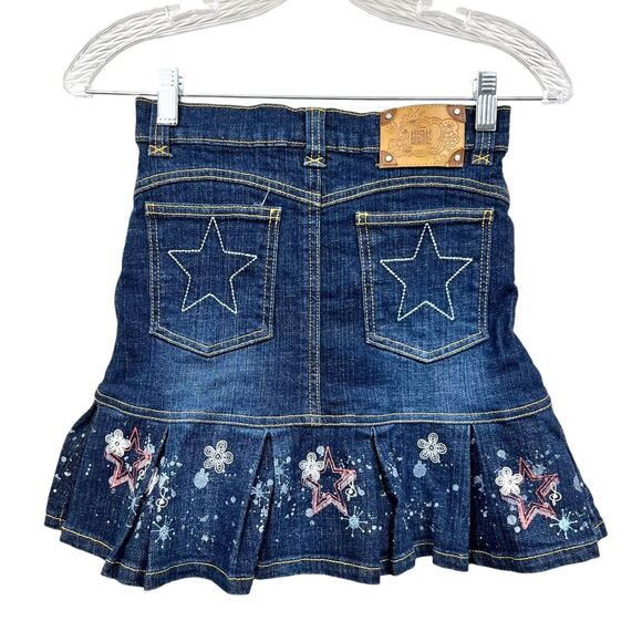 Disney High School Musical Girls Jean Denim Skirt Pleated Hem Blue Sz Tween 8‎ - Picture 5 of 7
